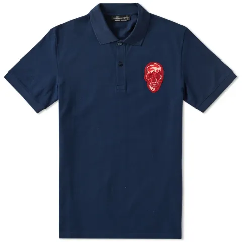 Embroidered Skull Polo