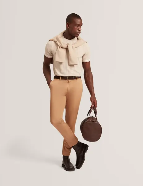 Ted Baker Regular Fit Howeton Stretch Chinos Tan