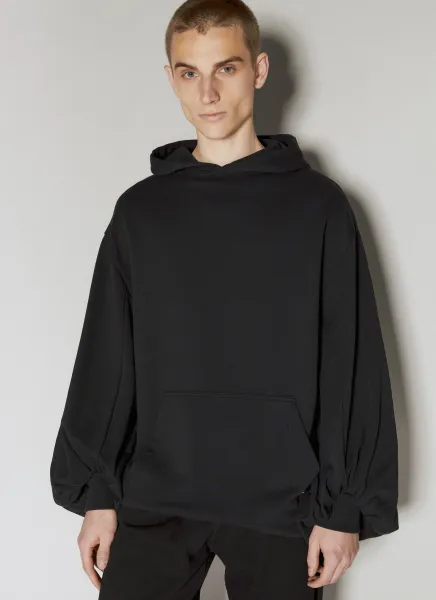 Exaggerated Sleeve Hooded Sweatshirt