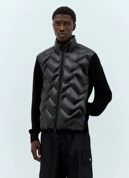 Padded Zip-Up Cardigan