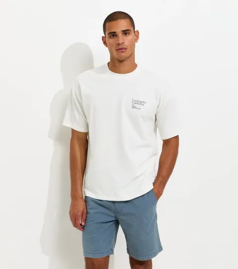 Men's Blue Cotton Rich Woven Drawstring Shorts