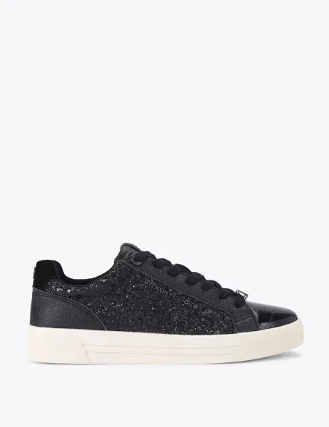 Kurt Geiger Glitter Trainers Black