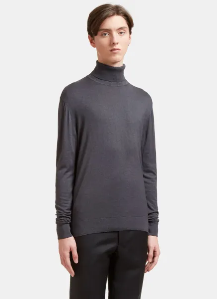 Ribbed Roll Neck Sweater