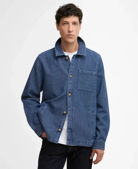 Aickmen Textured Denim Overshirt