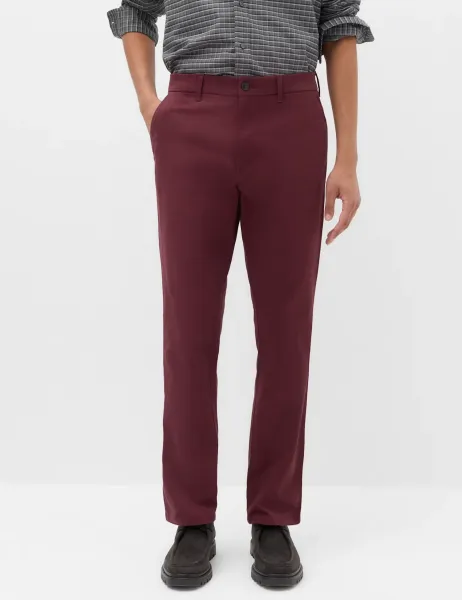 Marks & Spencer Slim Fit Cotton Rich Stretch Chinos Bordeaux