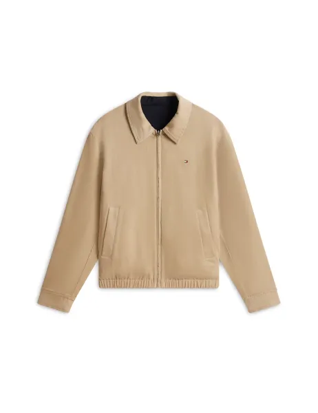 Tommy Hilfiger Pure Cotton Cord Reversible Harrington Jacket Khaki