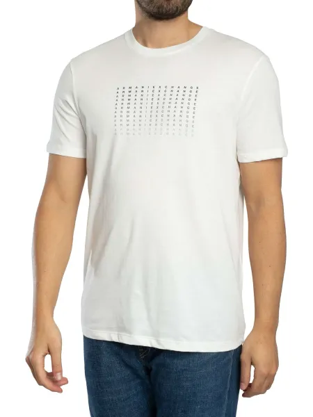 Armani Exchange Slim Brand Repeat Graphic T-Shirt