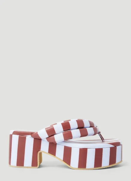 Striped Platform Sandals