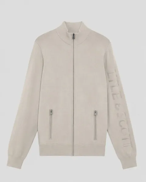 Mesh Logo Knitted Track Jacket