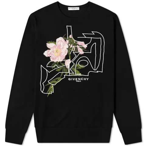 Floral Jacquard Crew Knit