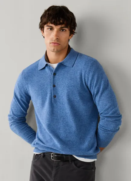 Hackett Lambswool Long Sleeve Knitted Polo