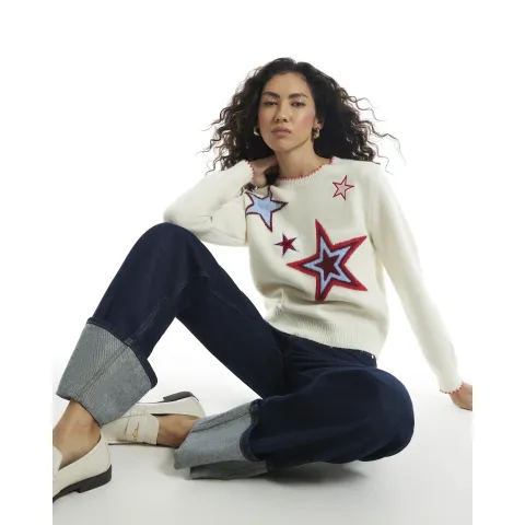 River Island Multi Colour Star Jumper