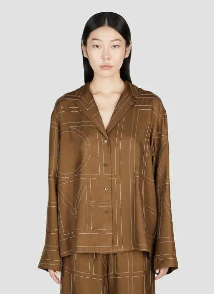 Monogram Silk Pyjama Top