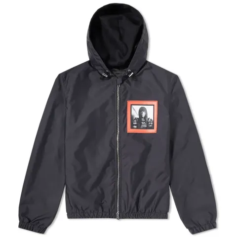 Red Woman Patch Windbreaker
