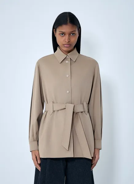 Belted Button-Down Shirt