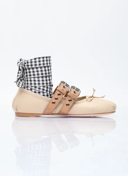Ballerina Flats With Buckle Straps