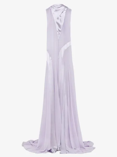 Shoulder Bow Evening Dress