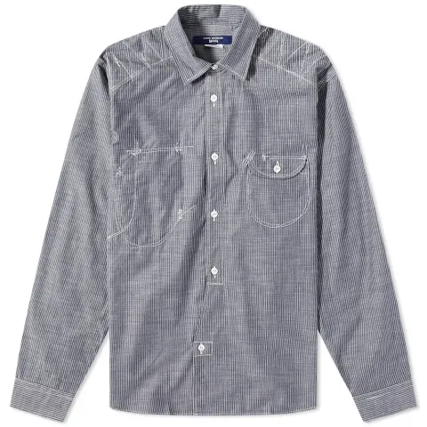 Stitch Detail Chambray Work Shirt