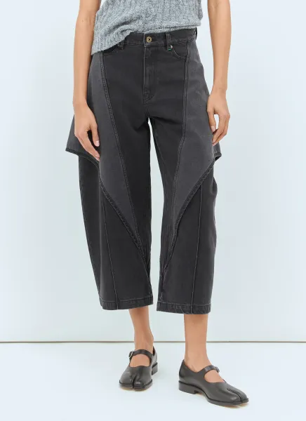 Cropped Sculptural Jeans
