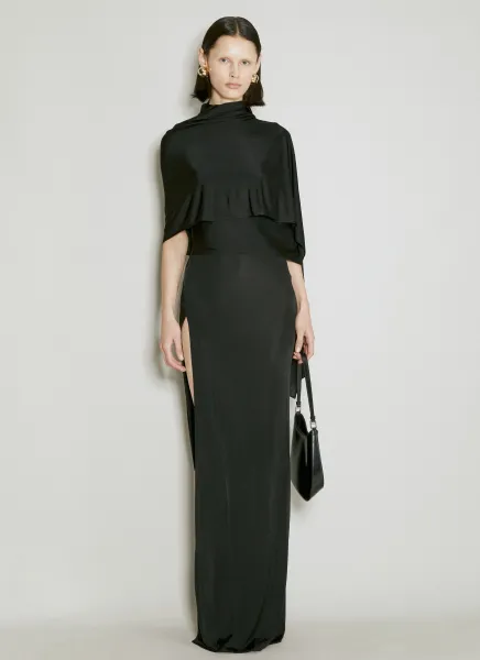 High-Neck Maxi Dress