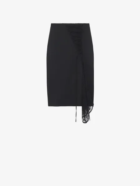 Corset Lacing Panel Pencil Skirt