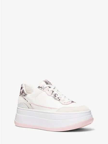 Michael Kors Hayes Leather Platform Sneaker