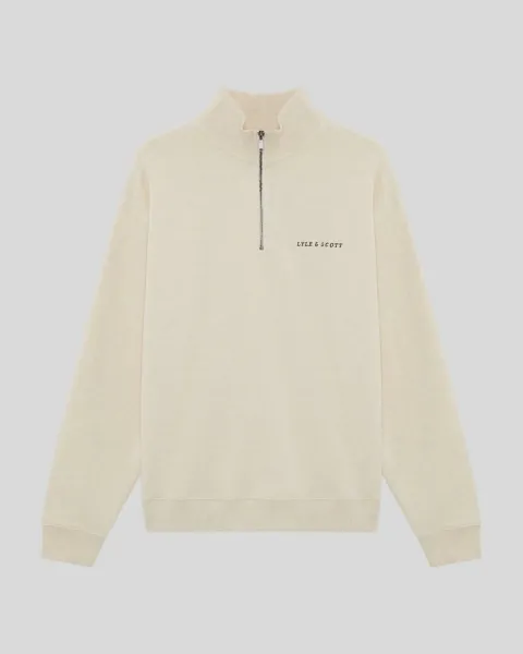 Lyle & Scott Heavyweight Script 1/4 Zip Sweatshirt