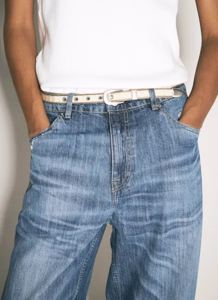 Pleated Biscuit Belt