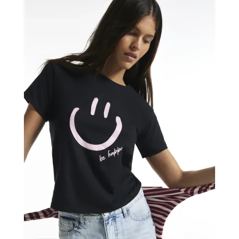 River Island Smile Print Short Sleeve T-Shirt