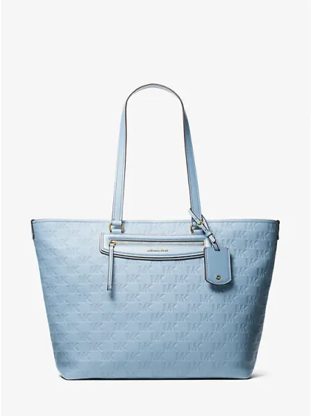 Michael Kors Jet Set Travel Extra-Large Logo Embossed Leather Tote Bag