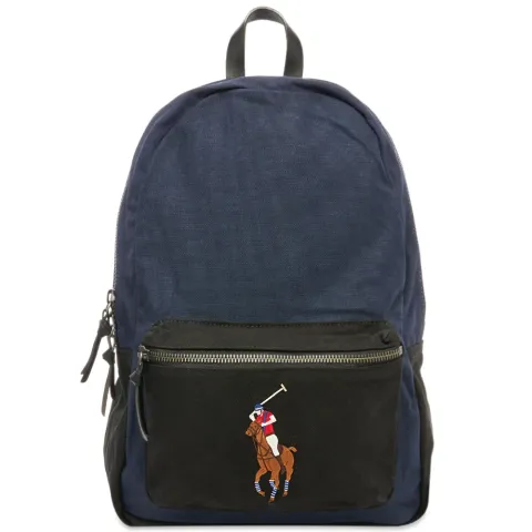 Polo Player Canvas Backpack
