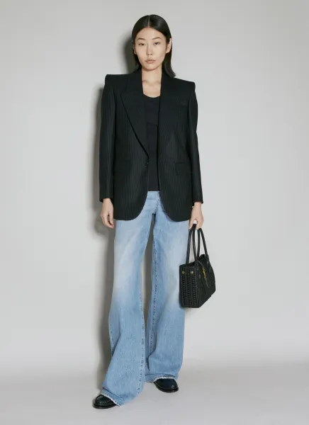 Wool Pinstripe Blazer