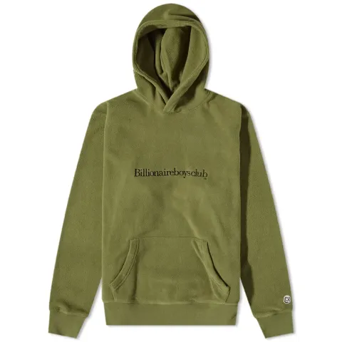 Serif Logo Fleece Popover Hoodie