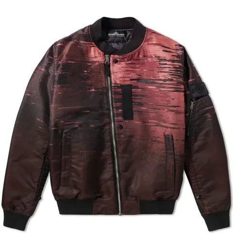 Loom Jacquard Garment Dyed Bomber Jacket