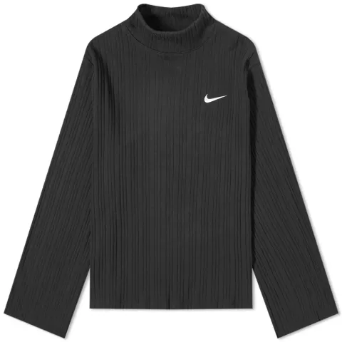 Nike Long Sleeve Ribbed Jersey Top