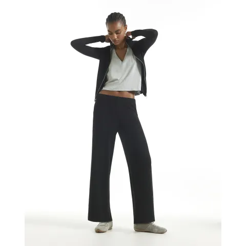 River Island Rib Wide Leg Trousers