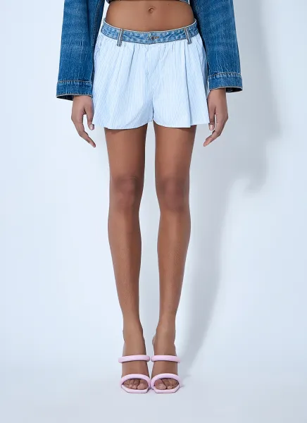 Denim Waistband Shorts