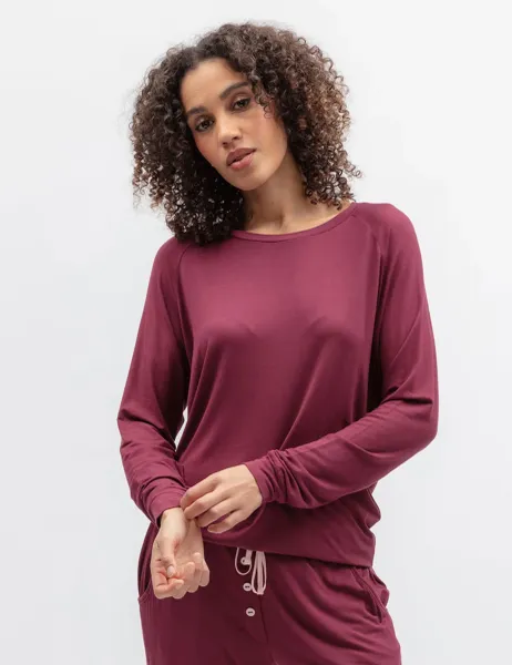 Cyberjammies Jersey Pyjama Top Berry