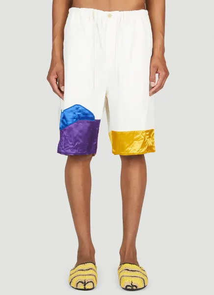 Colour Block Cuff Shorts