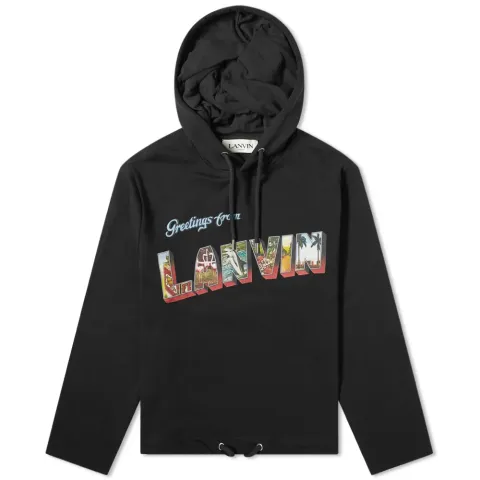 Postcard Print Popover Hoody