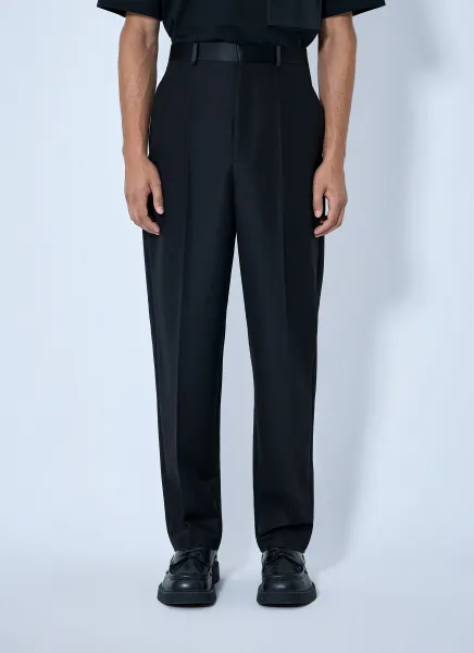Mohair Wool Canvas Trousers