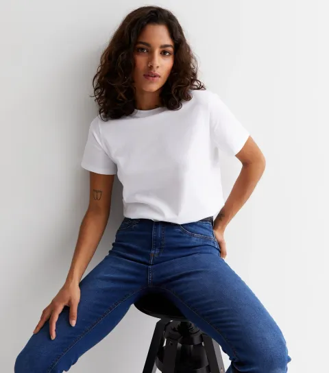 New Look Women's Petite White Crew Neck T-Shirt