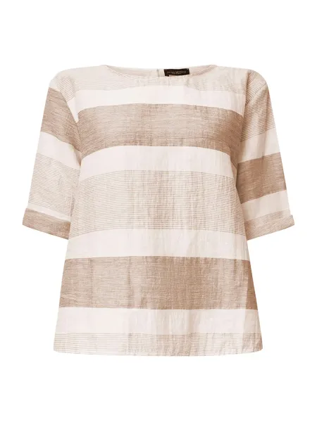 James Lakeland Striped Linen Blend Top