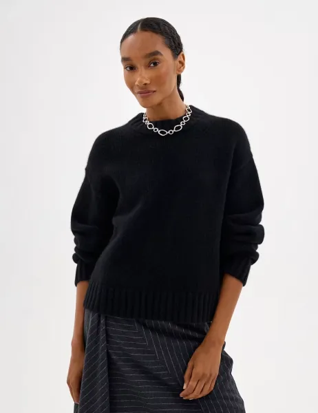 HUSH Pure Cashmere Chunky Knit Crew Neck Jumper