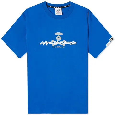 AAPE Graffiti Ble Camo T-Shirt