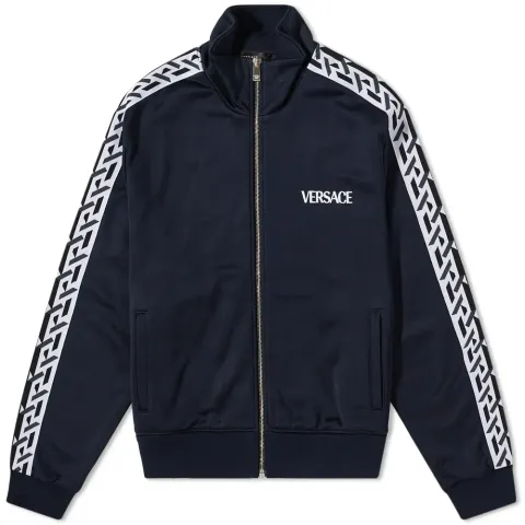 Logo Greek Band Stripe Track Jacket