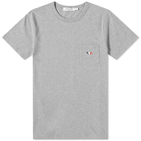 Maison Kitsuné Tricolor Fox Patch Classic Pocket T-Shirt