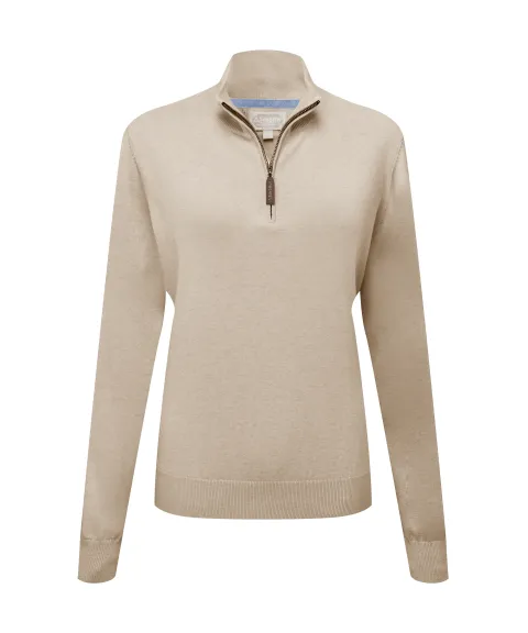 Schöffel Country Polperro Pima Cotton Quarter Zip - Oat
