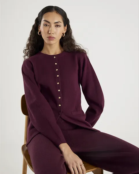 River Island Knit Long Sleeve Structured Cardigan