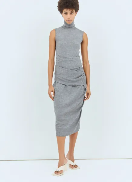 Draped Knit Dress